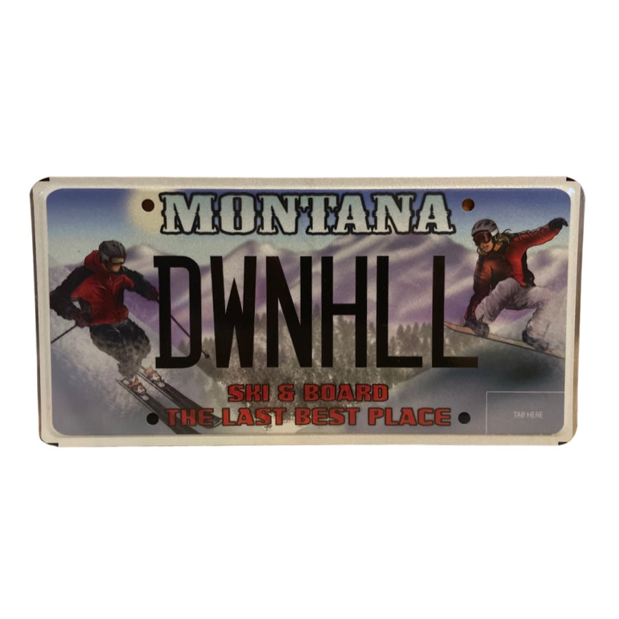 Montana “DWNHLL” (Downhill) Specialty Vanity License Plate