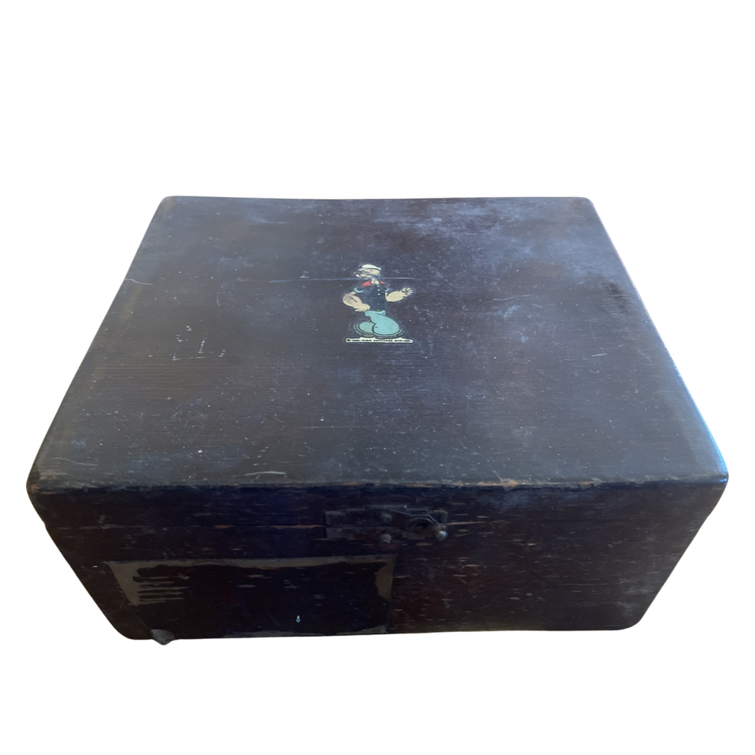 Vintage Wooden Popeye Box